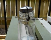 Half Pint Wheaton Canning Spice  Jar with wire closure lid Glass vase container canister candle holder