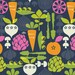 Reusable Snapping UnPaper Towels - Veggie Garden - Cotton and Terry Cloth - Eco Friendly