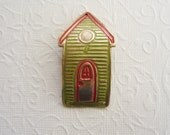 Beach house bracelet connector, beach hut cuff, beach hut connector, colourful beach huts, bronze beach huts