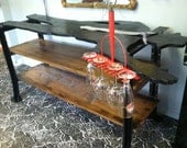 Man Bar with storage shelves and glass holder