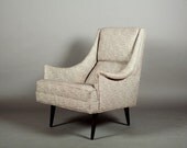 Beautiful 1950's / 1960's Thayer Coggin / Milo Baughman Lounge chair -Light Gray Textile