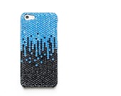 Handcrafted Sparkly iPhone 5 case, Blue iPhone 5 cover
