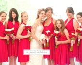 MELISSA T's BRIDESMAIDS' custom listing - 1 of 5 Navy Blue Knee Length Convertible Dresses and Nude Bandeaus for event 5-25