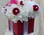 Custom Silk Floral Gift Box Centerpiece for Wedding Bridal Shower Sweet Sixteen