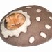 SIZE L Cat Bed Felted cat bed, cat cave , pets house brown Ready to ship