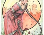 Art Nouveau 14 Original Watercolor by Scott Christian Sava