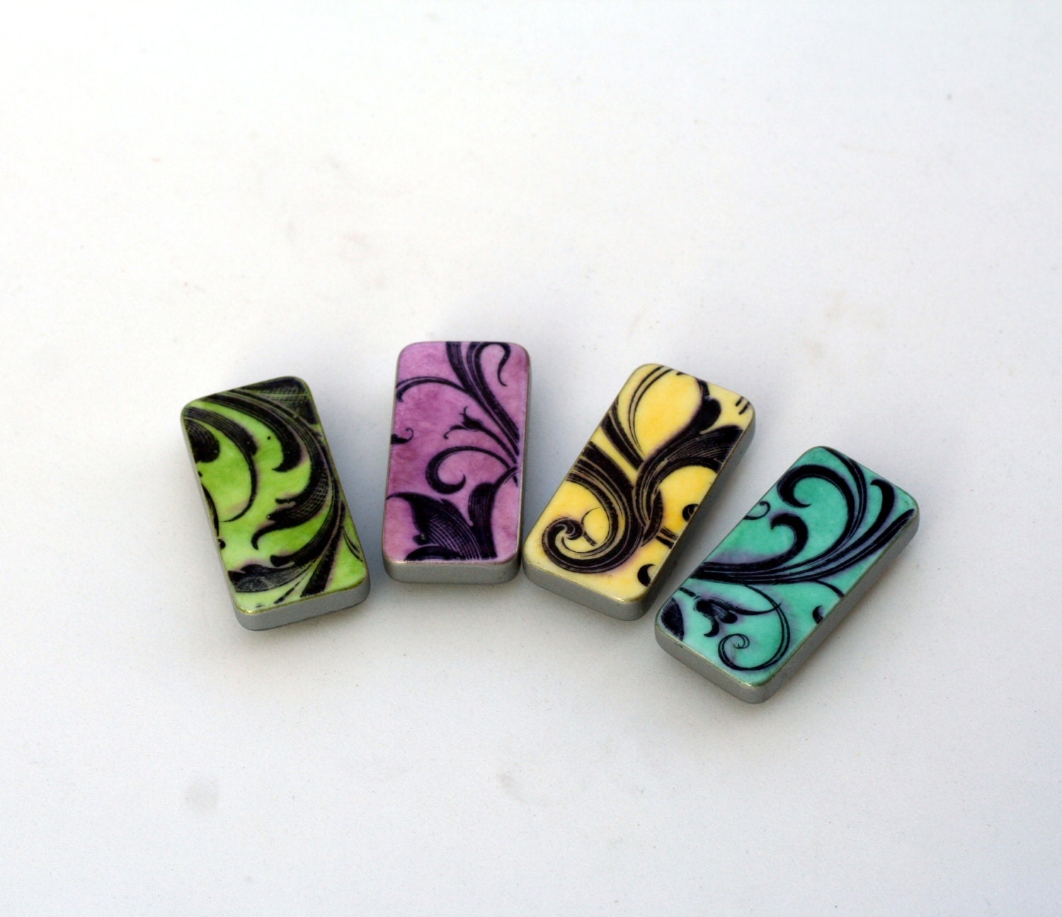 Domino Magnets, Abstract Altered Dominoes Multicolor Refrigerator magnets, fun gift ideas fridge magnet, Kitchen magnet set
