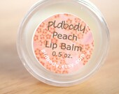 Peach Lip Balm, Beeswax Chapstick, Shea Butter, 0.5 Ounce