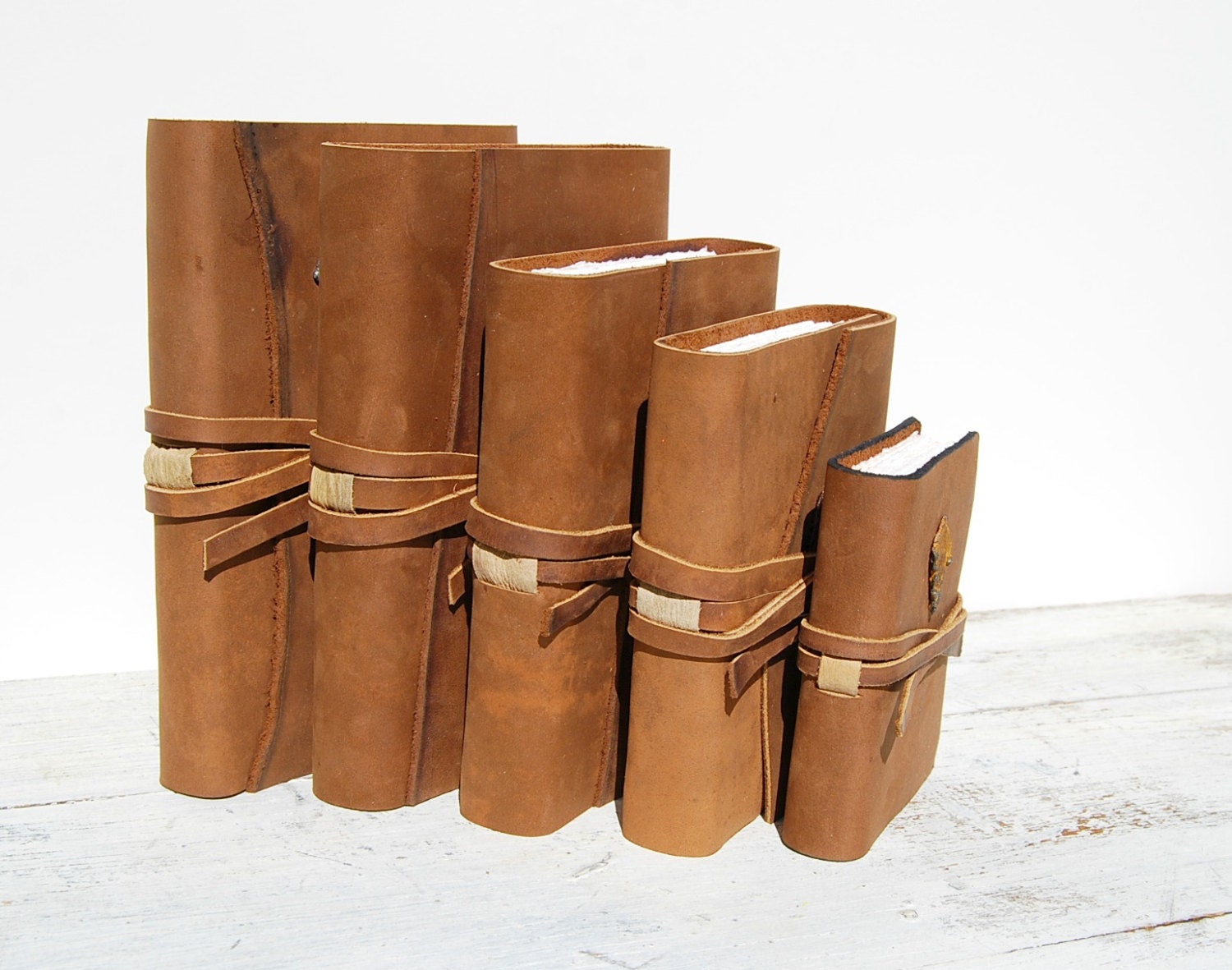 Custom Handmade Leather Bound Collection Set Western Adventure Art Poetry Notebook NFS (187)