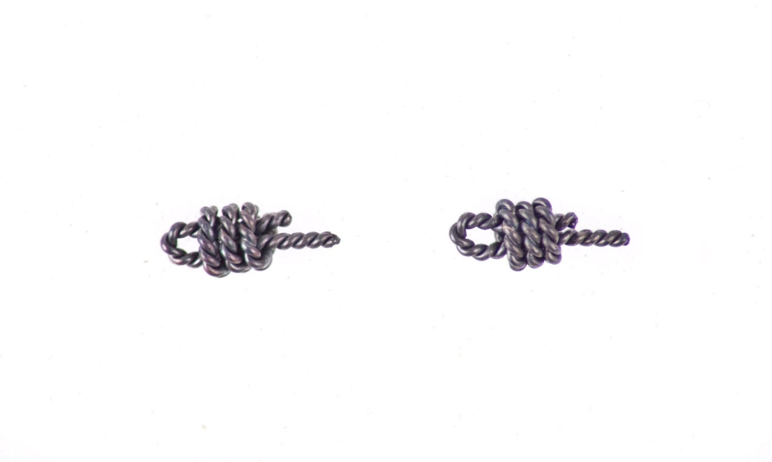 silver marin knot earring