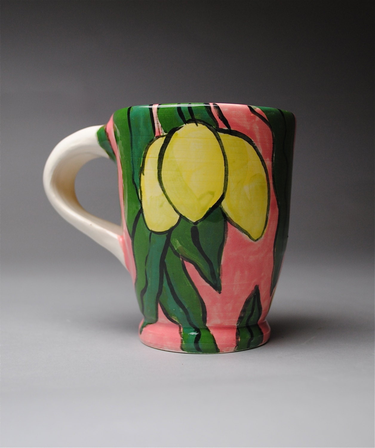 Clay Mug Salmon with Lemons