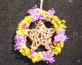 Small Spring Pentacle Wreath with woven star 2