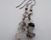 Tourmalated quartz drop earrings