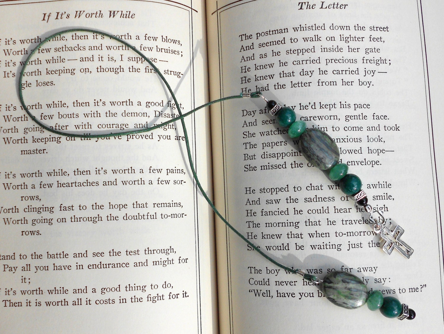 Laguna Jasper Aventurine Dolomite Beaded Bookmark
