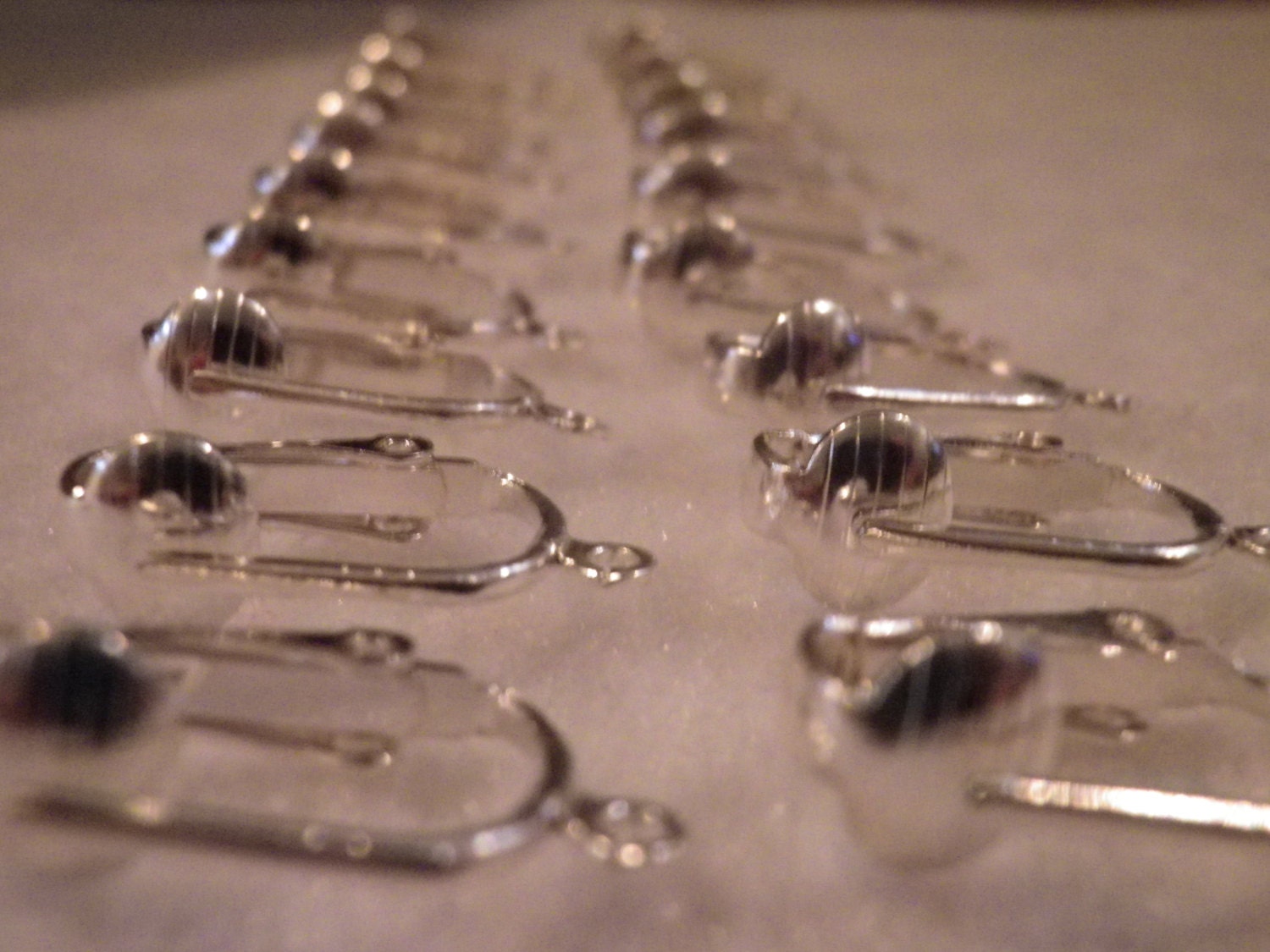 30 Silver Pierced Look Clip on Earring Supplies