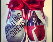 Custom Hand Painted Sleeping With Sirens Slip on Shoes