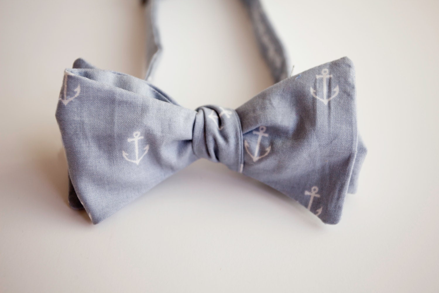 Gray Anchor Bow Tie
