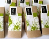Natural Kitchen Tea Towel - Green Blossom