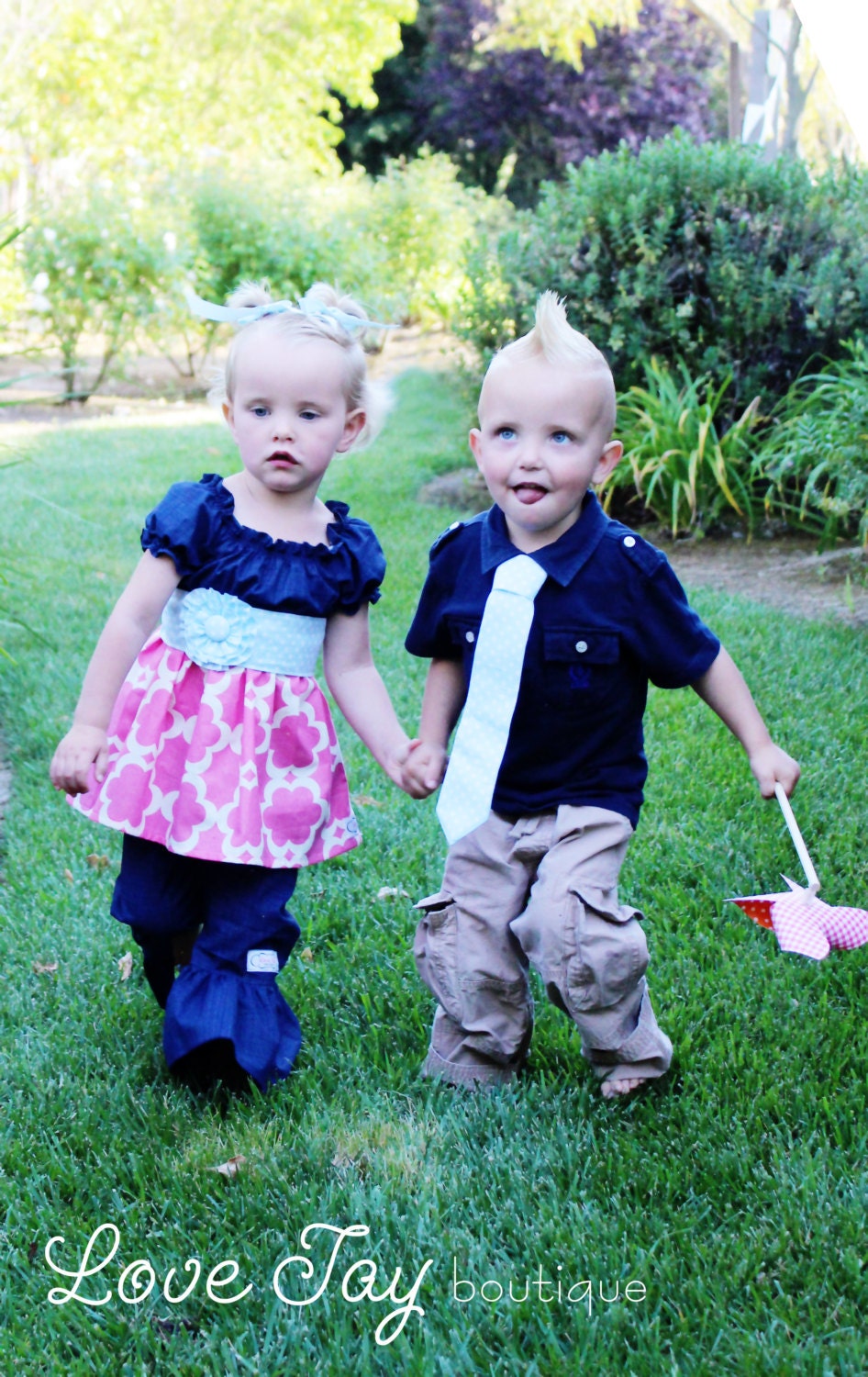 Girls Peasant style dress "GIGI" boutique hand made 6-9 month to 5T...Love Tay Boutique