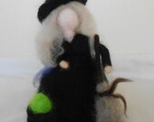 Needle felt waldorf inspired Witch Halloween