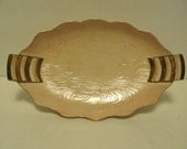 Carlton Ware Art Deco Textured Console Bowl Pink Gold
