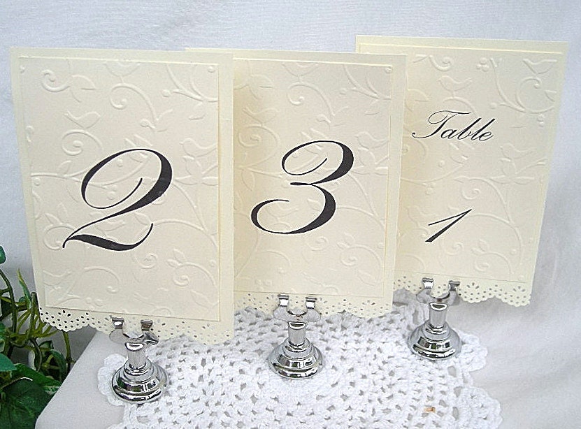 Wedding Table Card Holder, Reusable Cast Iron, Classy Elegant Place Card or Menu Holders, 10 Piece Set