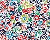 Liberty Clarricoates Blue Red Green Floral Large Fat Eighth Liberty of London Tana Lawn Fabric
