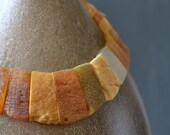 Natural Amber Necklace with Sterling Silver Modern Jewel Contemporary Amber Jewelry