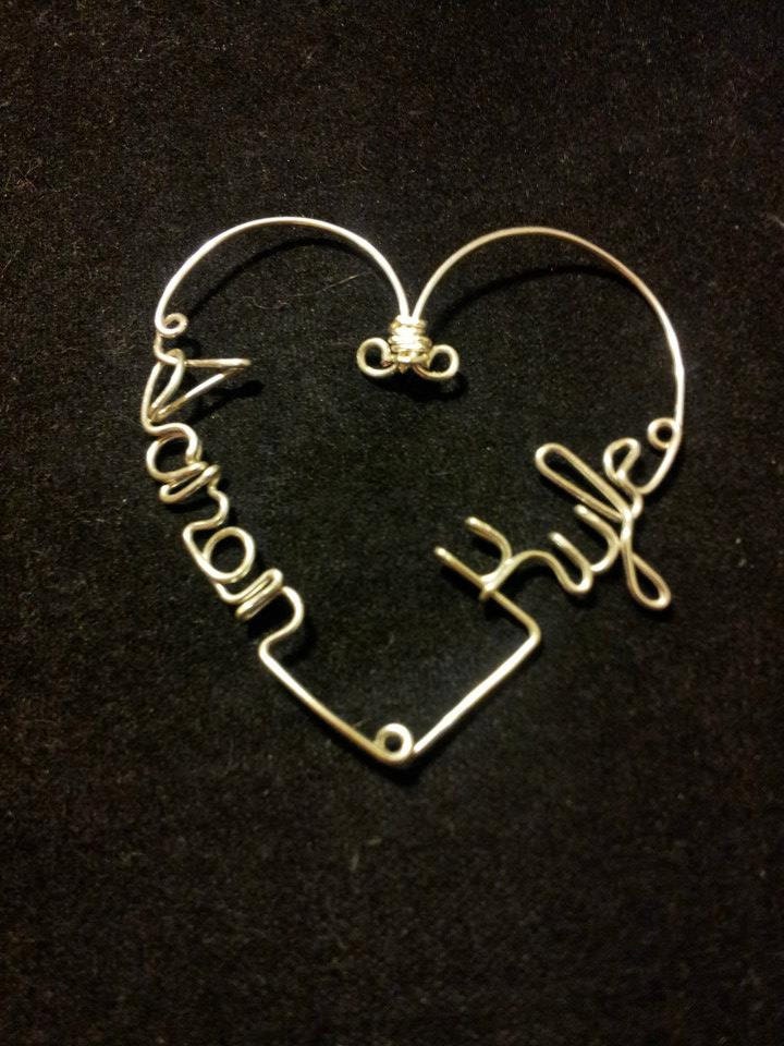 Customized heart pendant (with chain)