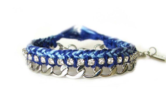 Petit Rhinestone Friendship Bracelet- Shipping with tracking