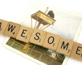 Handmade Fridge Magnet AWESOME Repurposed Home Decor Scrabble Letters Geekery