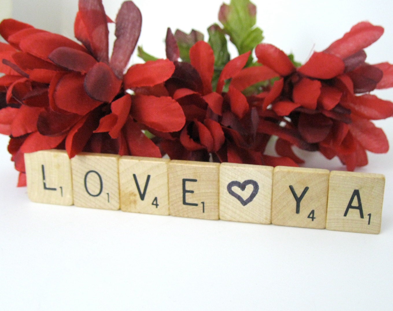 Love Ya Handmade Magnet Repurposed Home Decor Scrabble Tile Letters Geekery