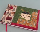 Japanese Stab Binding A5 blank book with cloth patchwork cover