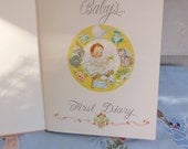 Vintage 1960's "Baby's First Diary" - Vintage Nursery Gift - Baby Shower Gift