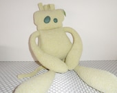 Handmade Yellow/Green Jimmy Plush Stuffed Friend - Monkey