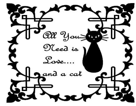 Vinyl Wall Lettering - All you Need is Love and a Cat -Wall Quotes Decal Cats Love