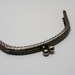 12.5 cm Round brushed gunmetal colour fancy purse frame two loops F 255