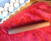 Small black walnut french rolling pin, 9.5 inches long, 1.25 inch thick, great for tortillas