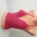 Fuschia  mercerized yarn  Crochet halter  top bikini,Bra /Bikini ,halter,summer bikini, corset