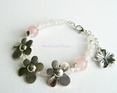 Rose Quartz Flower Bracelet
