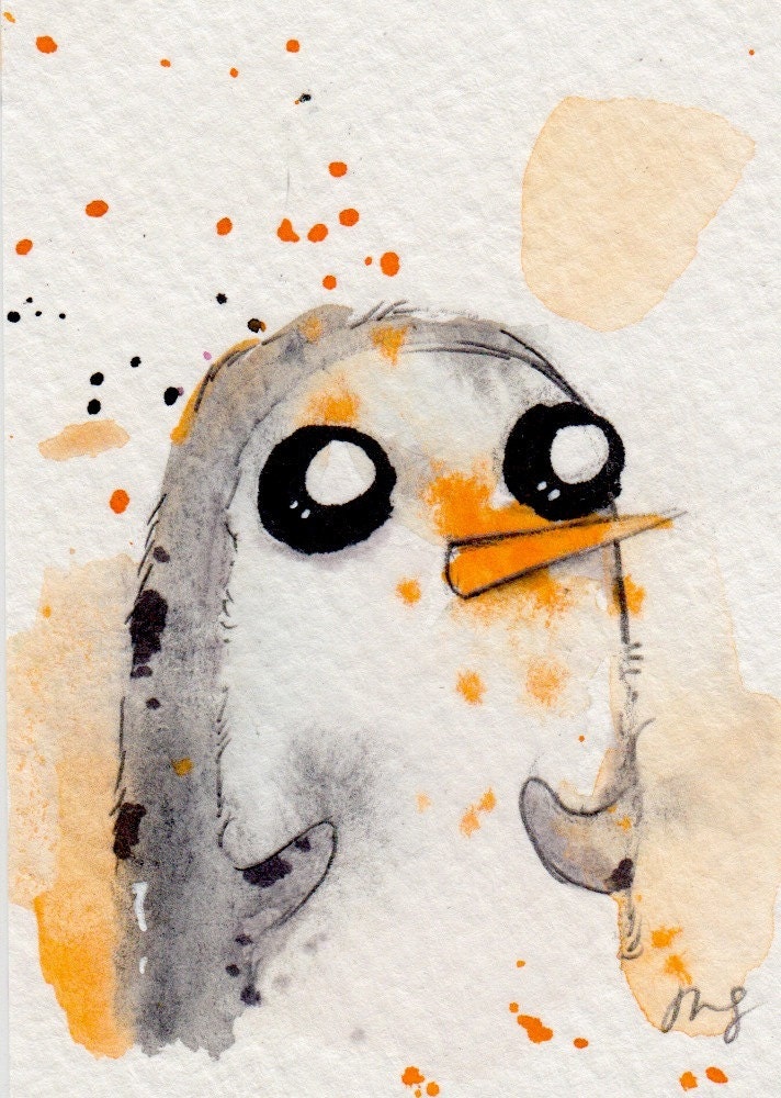 Gunther Micro print / Archival reproductions 3.5x2.5 artist card. Adventure Time Fan Art Watercolor Painting Drawings