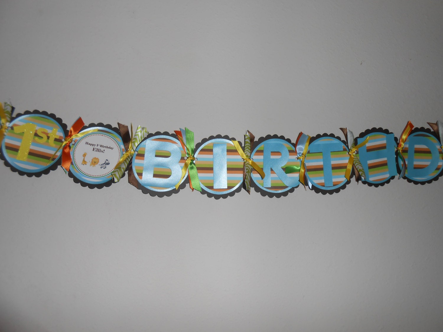 Safari/Jungle Adventure Party Banner/Happy Age Birthday Banner