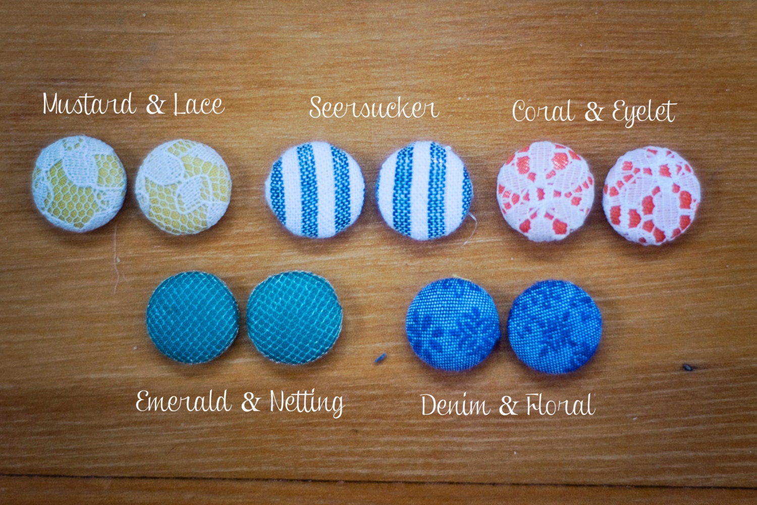 fabric post earrings
