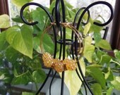 Yellow "Basketball Wife" Hoop Earrings