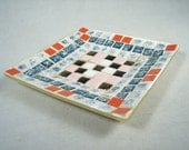 Decorative Mosaic Tile Change, Coin Plate, Dish, 5" Square