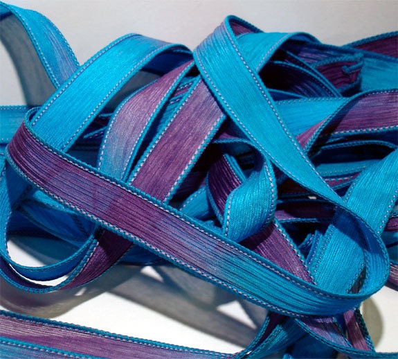 Passion  42 inch silk ribbon By Color Kissed Singles