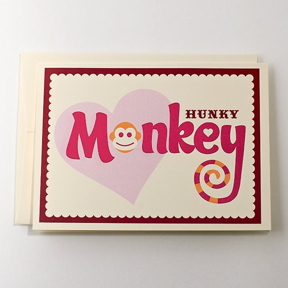 Hunky Monkey Greeting Card