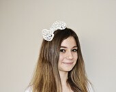 Ivory Lace Bow Bridal Hair Band
