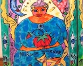 St Quilta the Comforter Blesses this Space - 1. by Susan Shie (1 of 5 pieces in this set)