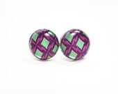 JOCELIN - Purple Stud Earrings by hopestarbound